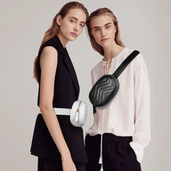 Women's PU Leather Oval Waist Bag Fanny Pack