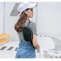 Women's Oval Waist Bag PU Leather Fanny Pack
