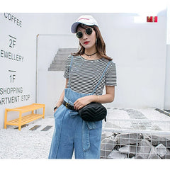 Women's Oval Belt Bag PU Leather Fanny Pack Hip Purse