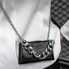 Women's Crocodile Waist Bag Fanny Pack Crossbody Chain Hand Bag