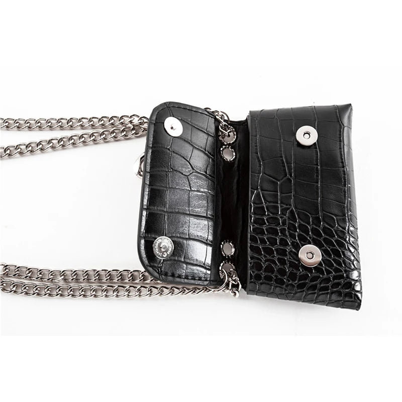 Women's Crocodile Waist Bag Fanny Pack Crossbody Chain Hand Bag