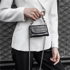 Women's Crocodile Waist Bag Fanny Pack Crossbody Chain Hand Bag