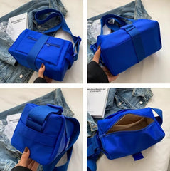 Women's Large Capacity Nylon Waist Bag Single Shoulder Cross Body Fitness Bag