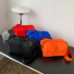 Women's Large Capacity Nylon Waist Bag Single Shoulder Cross Body Fitness Bag