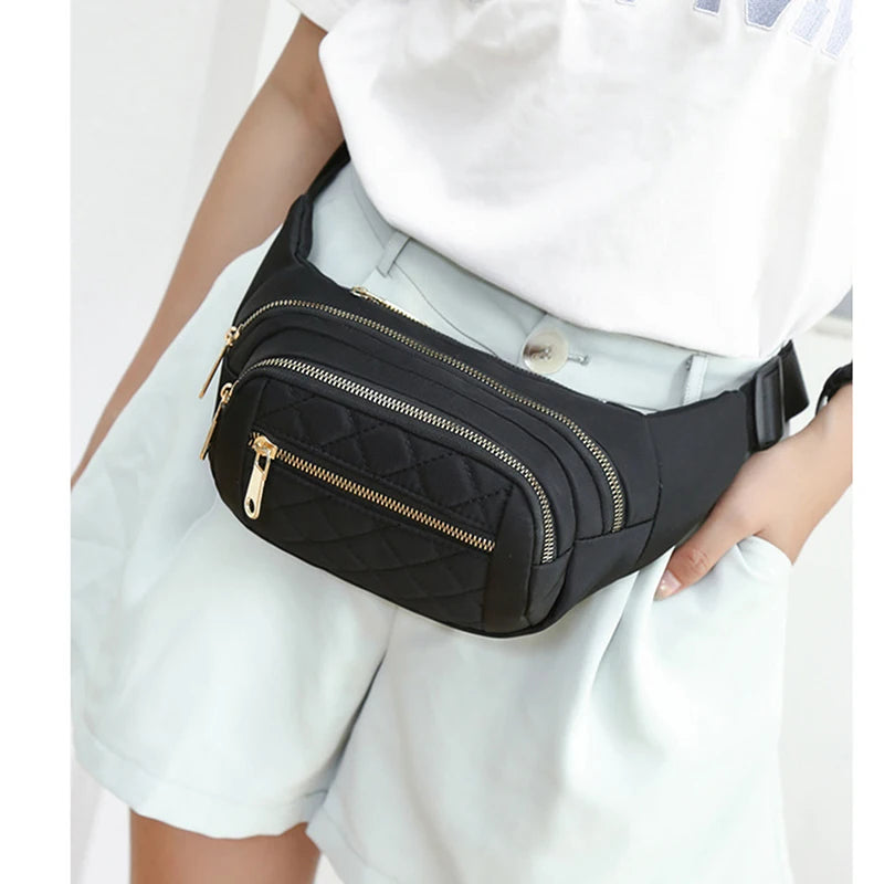 Women's Waist Bag Nylon Waterproof Belt Bags Crossbody Chest Bag
