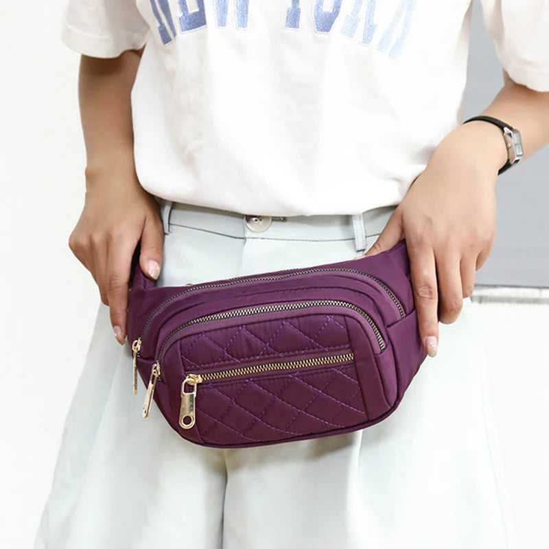 Women's Waist Bag Nylon Waterproof Belt Bags Crossbody Chest Bag