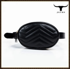 Women's Waterprf Waist Bag PU Fanny Pack Solid Shoulder Belt Bags