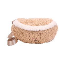 Plush Waist Bag Purse Winter Crossbody Chest Pack for Girls