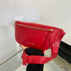 Women's Waist Bags Summer Small Chest Bag Solid Green