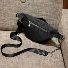 Women's Waist Bags Cross Body Purse Big Capacity Nylon Metal Buckle Bag