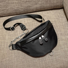 Women's Waist Bags Cross Body Purse Big Capacity Nylon Metal Buckle Bag