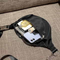 Women's Waist Bags Cross Body Purse Big Capacity Nylon Metal Buckle Bag
