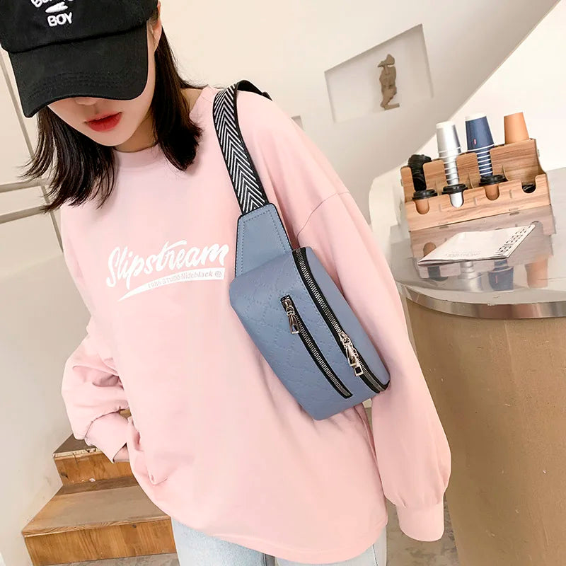 Stylish Leather Fanny Pack Crossbody Bag