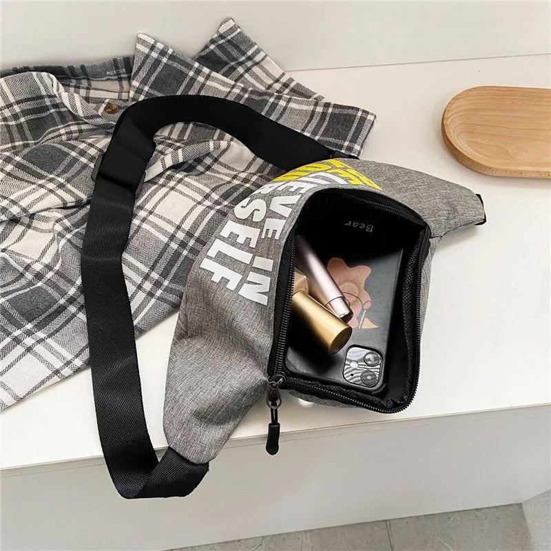 Women's Nylon Waist Bag Leisure Crossbody Chest Fanny Pack