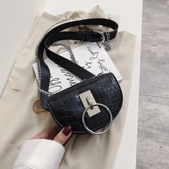 Women's Waist Packs Bag Crossbody Bags PU Leather Small Lady Shoulder Messenger