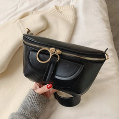 Women's Waist Packs Bag PU Leather Crossbody Bags