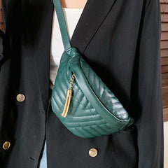 Women's Tassel Waist Pack Bag Chain Strap Fanny Pack