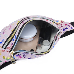Women's Butterfly Print Waist Pack Crossbody Bag