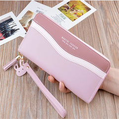 Women's Long Zipper Tassel Wallet Clutch Large Capacity Purse Phone Bag