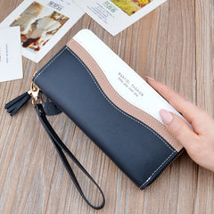 Women's Long Zipper Tassel Wallet Clutch Large Capacity Purse Phone Bag