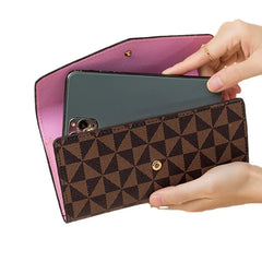 Women's Printed Wallet Soft Leather Mobile Phone Bag