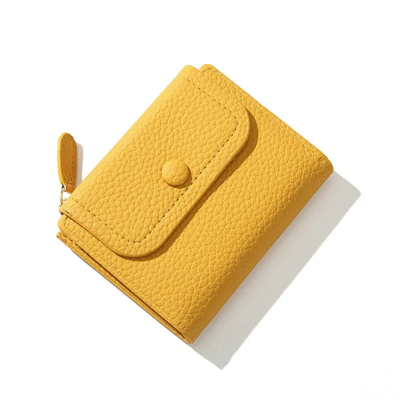 Women's PU Leather Wallet Short Card Holder Money Bag Coin Purse