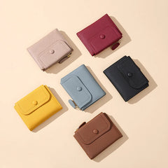 Women's PU Leather Wallet Short Card Holder Money Bag Coin Purse