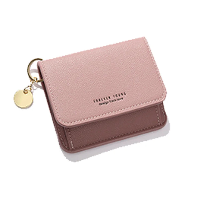 Women's Short Purse Japanese Mini Three Fold Small Card Bag Coin Purse