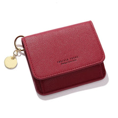 Women's Short Purse Japanese Mini Three Fold Small Card Bag Coin Purse