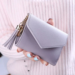 Tassel Short Wallet Women Purse Mini Lovely Wallet Student Clutch Bag