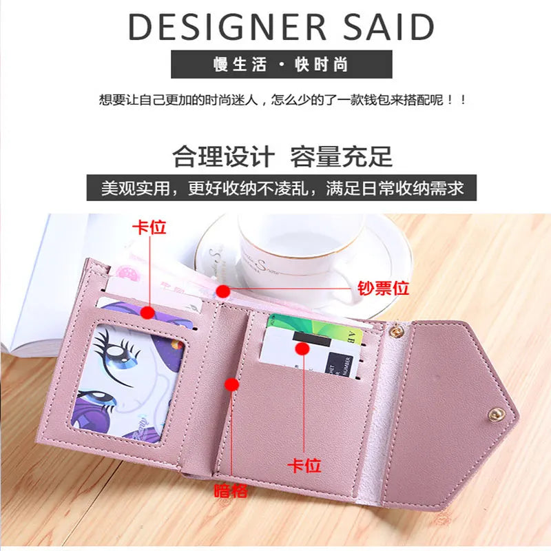 Tassel Short Wallet Women Purse Mini Lovely Wallet Student Clutch Bag