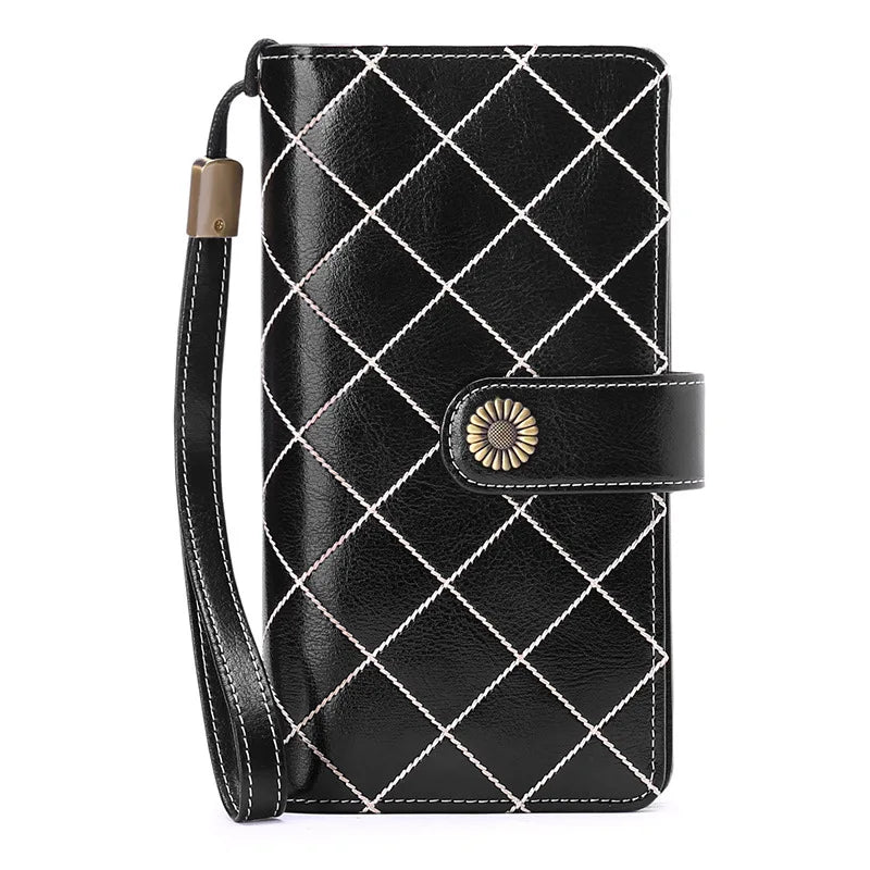Leather Clutch Long Wallet Phone/Cards