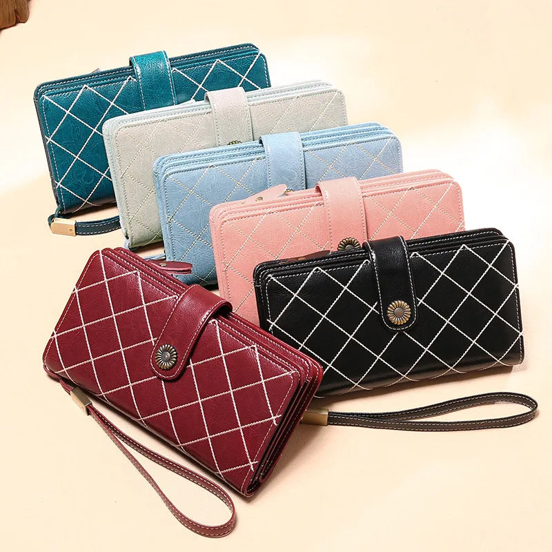 Leather Clutch Long Wallet Phone/Cards