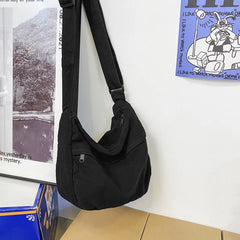 Women's Washed Canvas Messenger Bag Harajuku Artistic Shoulder Bags
