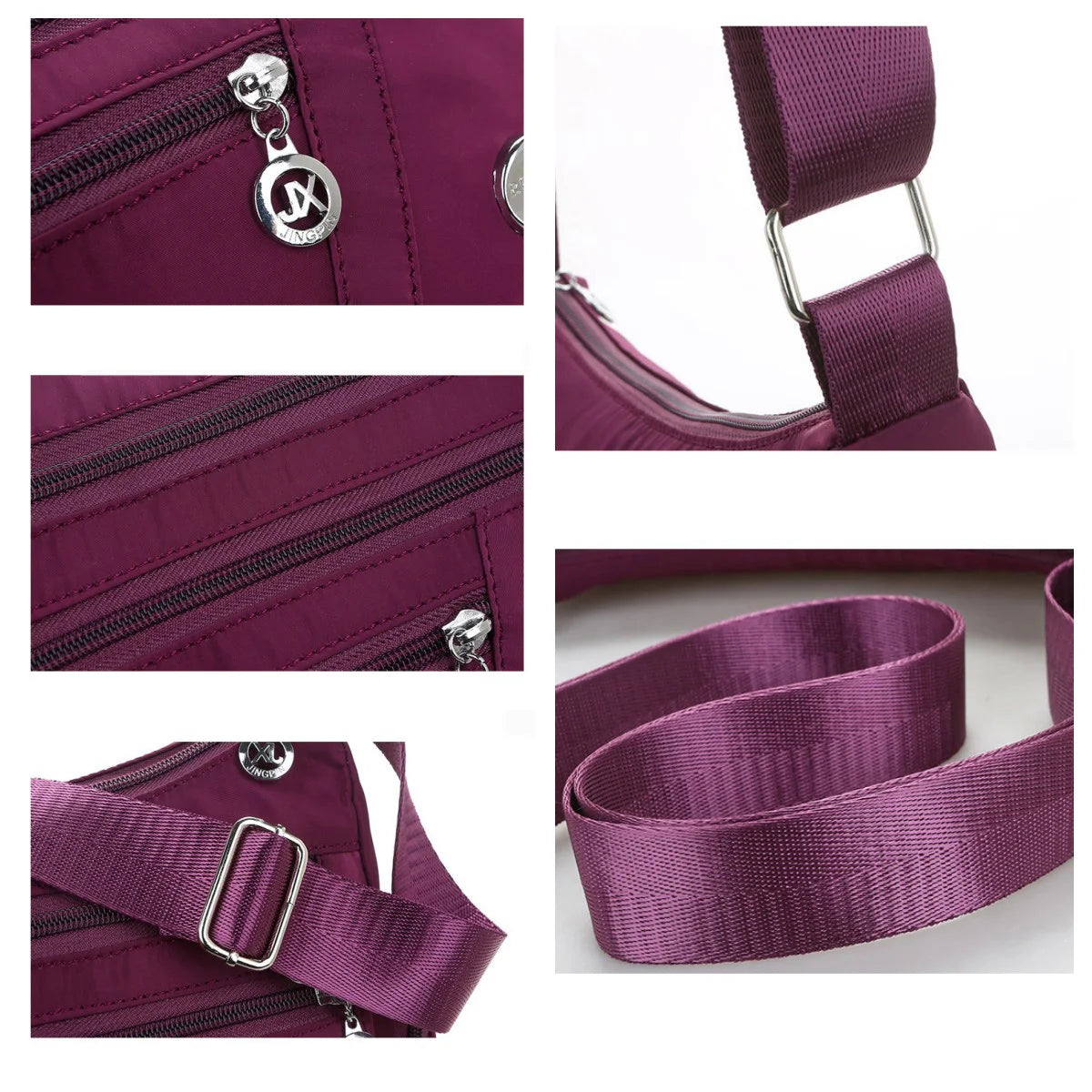 Waterproof Nylon Shoulder Bag for Women Casual Crossbody Sling Messenger Bag