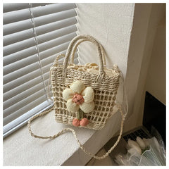 Women's Straw Bag Western Style Handheld Crossbody Bag
