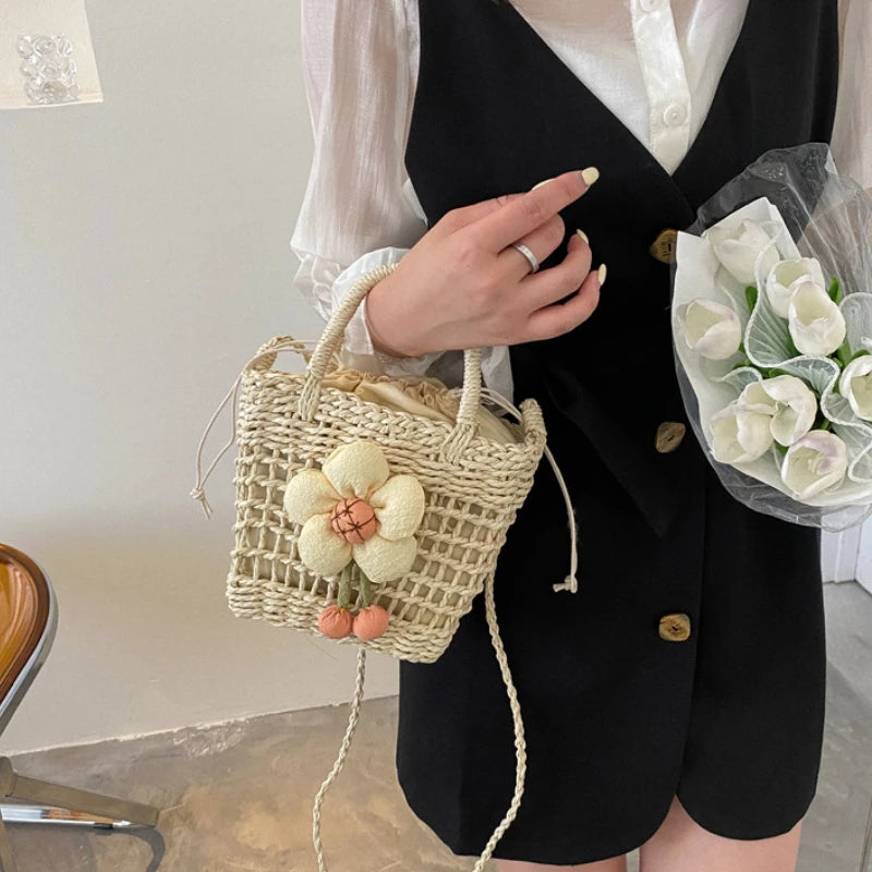 Women's Western Style Straw Crossbody Bag
