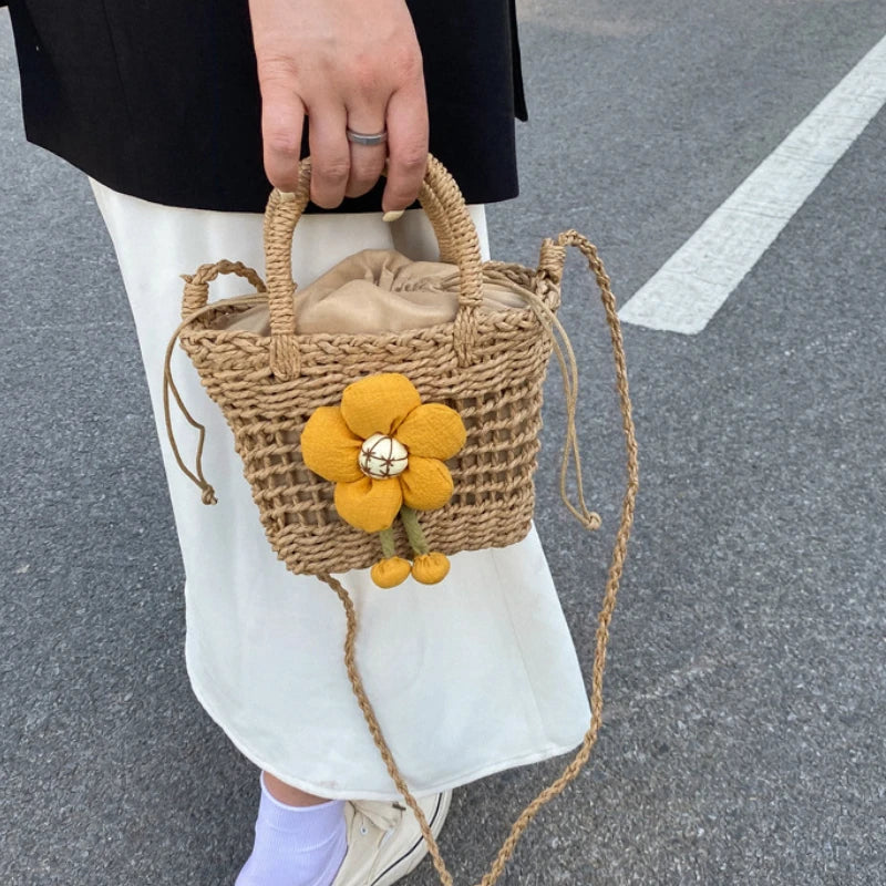 Women's Western Style Straw Crossbody Bag