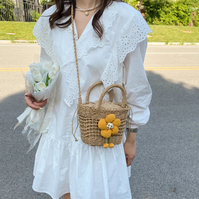 Women's Western Style Straw Crossbody Bag