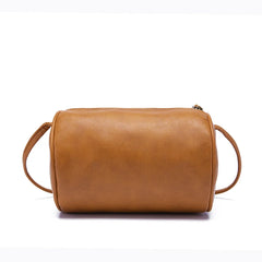 Women's Zipper Pockets Crossbody Bag Retro Oil Wax Leather Handbag