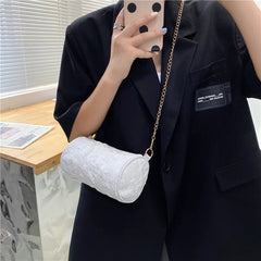 Women's Cotton Chain Messenger Bag Shoulder Armpit Bag