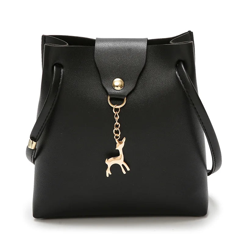 Women's Deer Bucket Bag One Shoulder Diagonal Bag Mobile Phone Female Bag