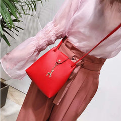 Women's Deer Bucket Bag One Shoulder Diagonal Bag Mobile Phone Female Bag
