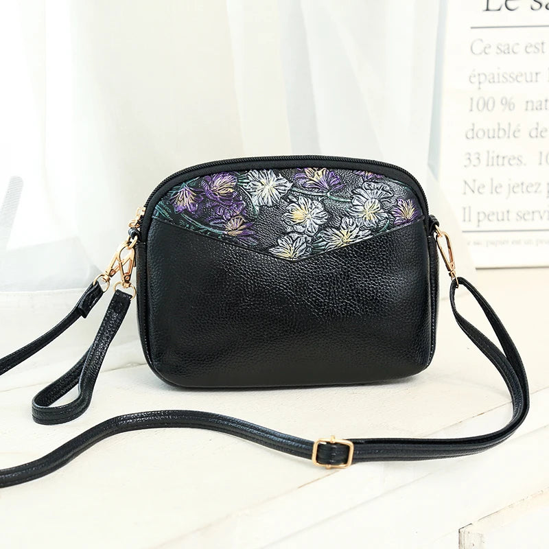 Retro Shoulder Bag Multi-layer Diagonal Large Capacity Messenger Female Bag