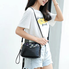 Retro Shoulder Bag Multi-layer Diagonal Large Capacity Messenger Female Bag