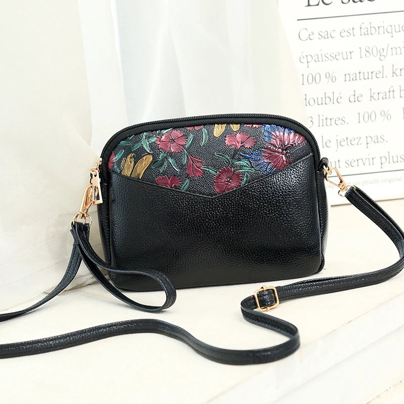 Retro Shoulder Bag Multi-layer Diagonal Large Capacity Messenger Female Bag
