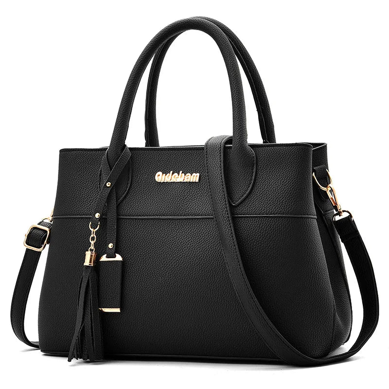 Women's PU Leather Shoulder Bag Handbag Mom Messenger Bag