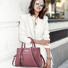 Women's PU Leather Shoulder Bag Handbag Mom Messenger Bag