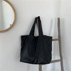 PU Leather Shoulder Bag for Women Large Capacity Tote Handbag
