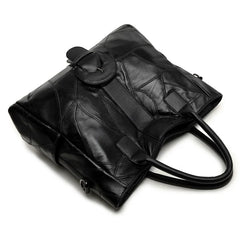 Sheepskin Splicing Single Shoulder Bag European and American Women's Handbag